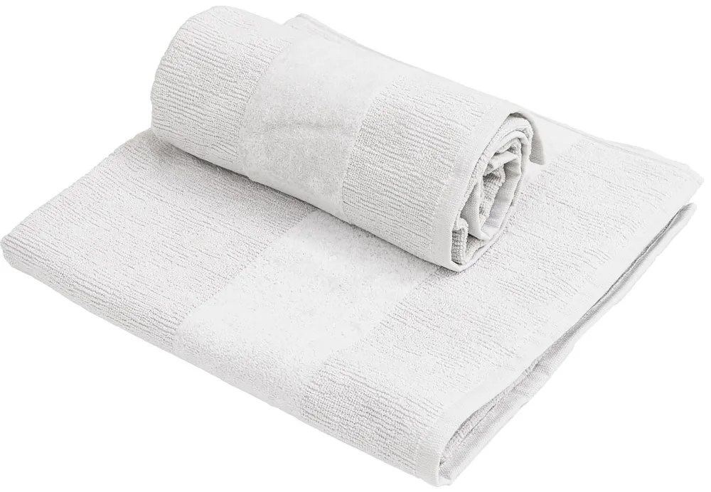 Zestaw ręczników CARRARA 1 szt. 60x100 cm i 1 szt. 40x55 cm 100% bawełna, biały