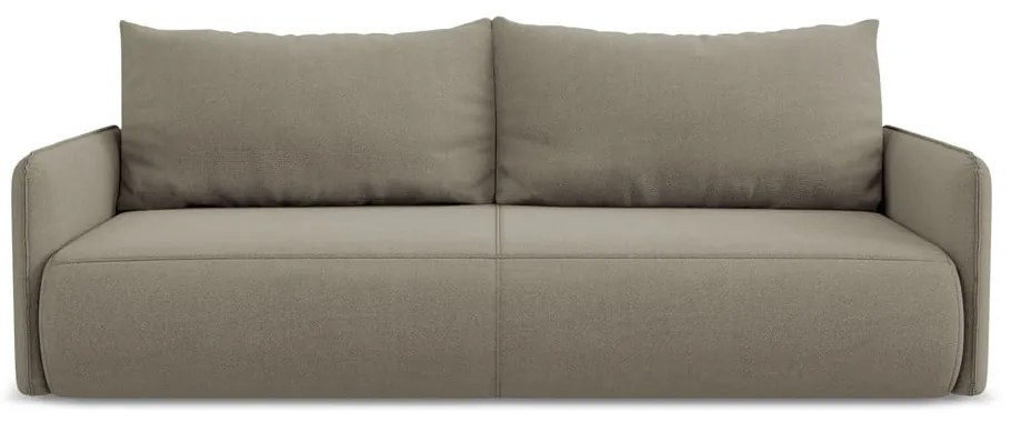 Beżowa rozkładana/ze schowkiem sofa 216 cm Nanea – Makamii