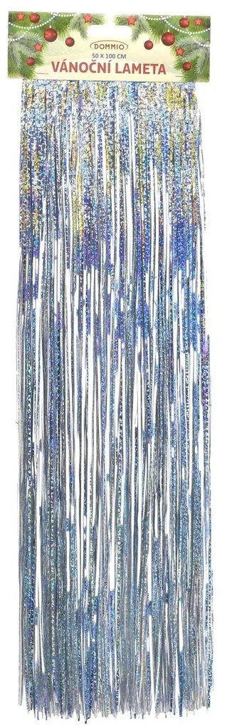Lameta świąteczna srebrny, 50 x 100 cm, laser efekt