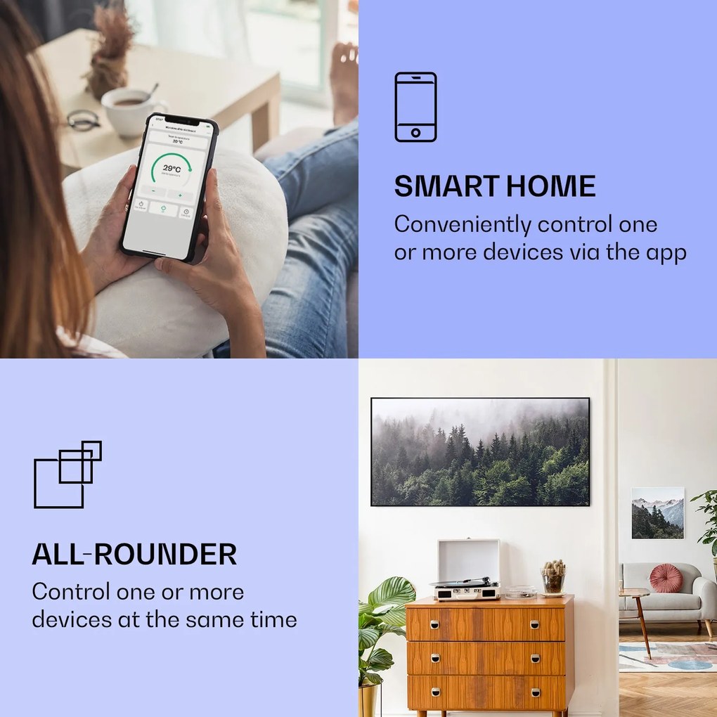 Klarstein Wonderwall Air Art Smart Panel grzewczy na podczerwień