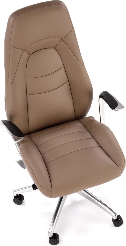 Ciemno-beżowy fotel gabinetowy Darwin Halmar