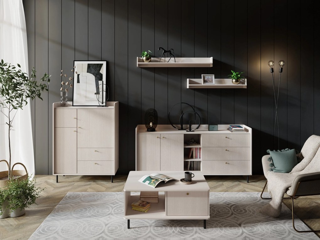 Komoda ASTREA 193,5 cm do Salonu Sypialni Odcienie beżu