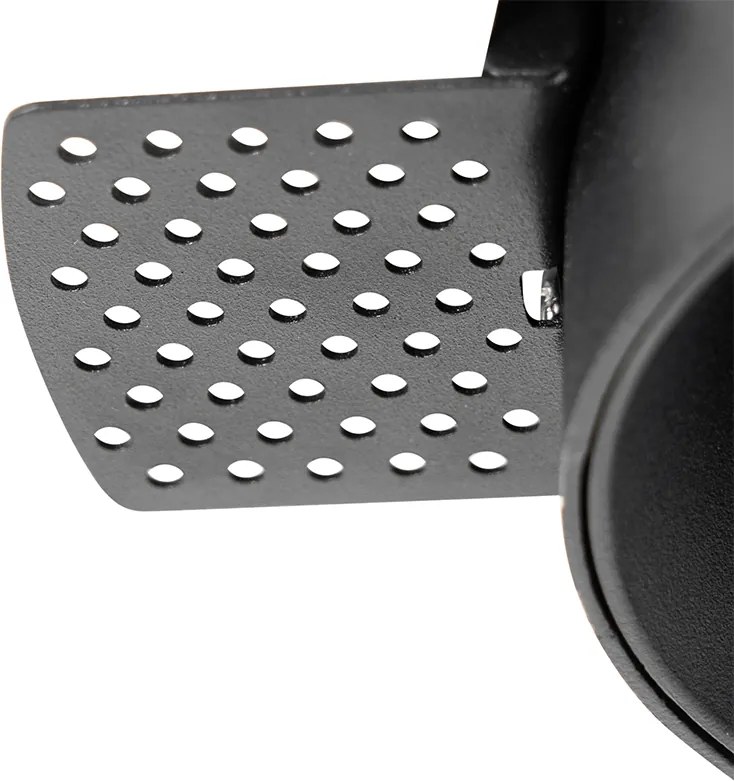 Zestaw 6 nowoczesnych reflektorów wpuszczanych czarnych GU10 okrągłych bezramkowych - Oneon Honey