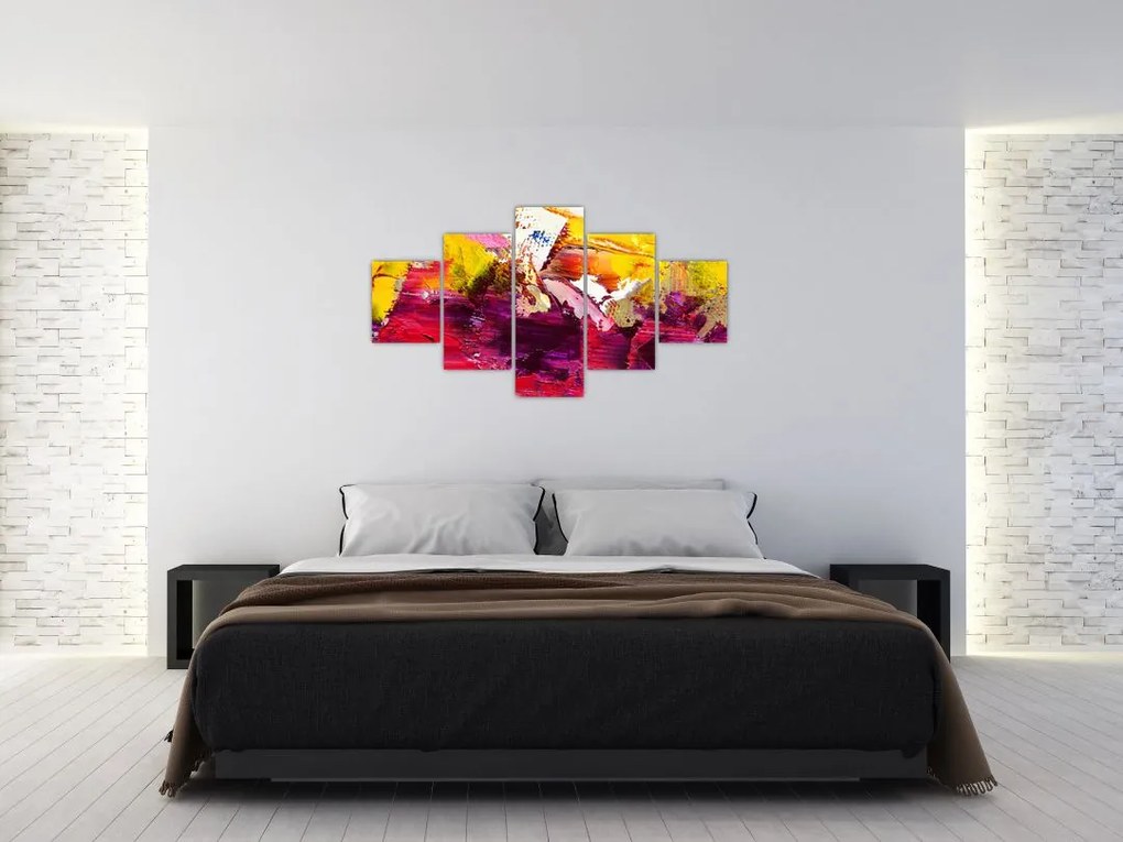 Obraz abstrakcji - malarstwo (125x70 cm)
