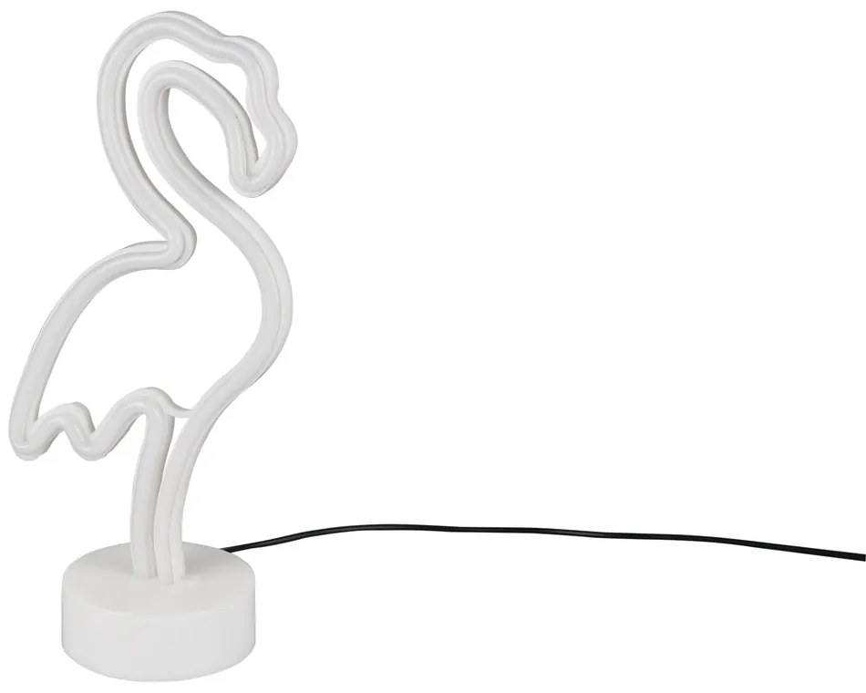 Biała lampa stołowa LED (wys. 29 cm) Flamingo – Trio