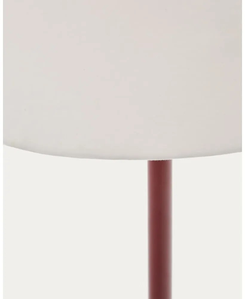 Lampa stojąca w kolorze terakoty z tekstylnym kloszem (wysokość 153 cm) Navat – Kave Home