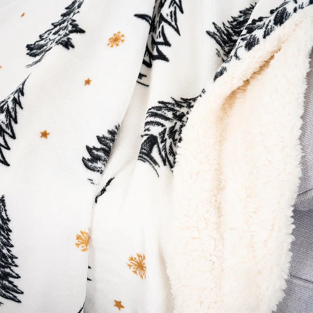 4Home Koc z barankiem Frosted Trees, 150 x 200 cm