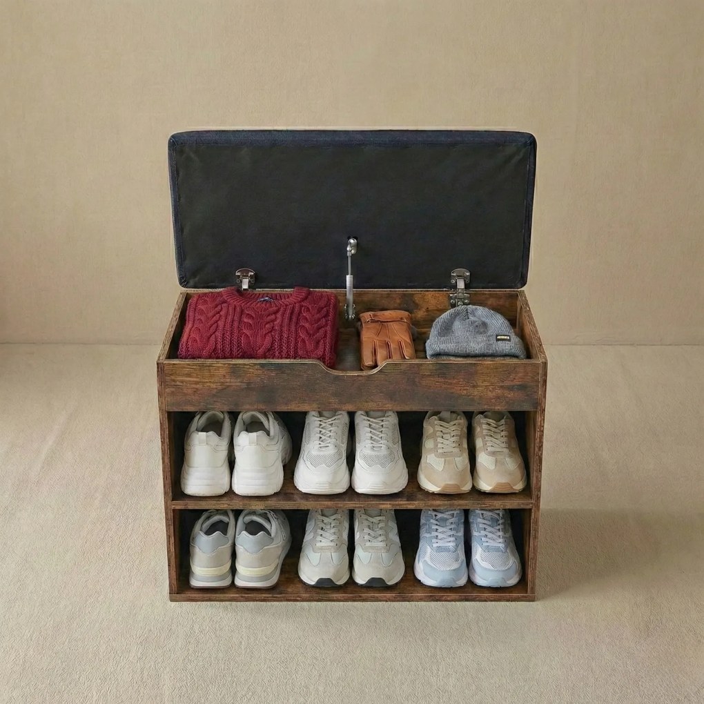 Szafka na buty z siedziskiem LEVA, 60 x 30 x 47 cm