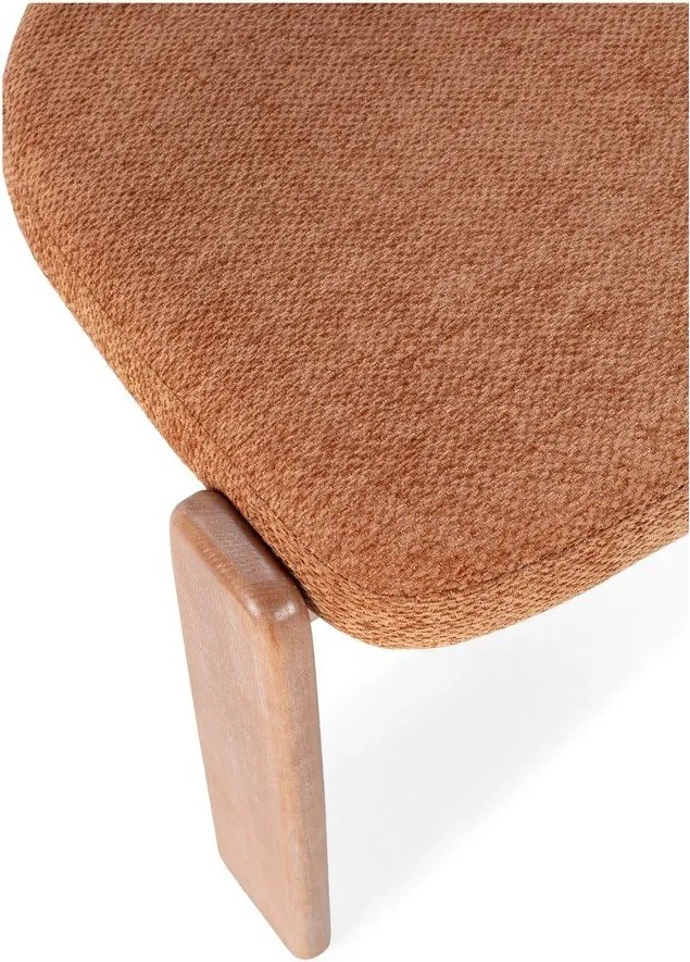 Ceglaste tapicerowane krzesła zestaw 2 szt. Nadia – MOME