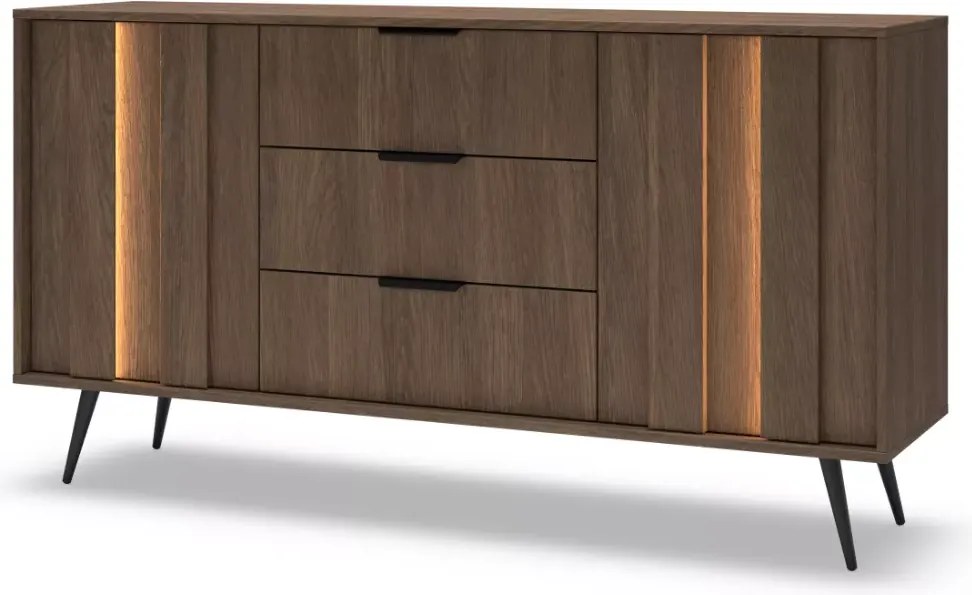 Komoda Dunin 153 cm 2D3S dąb Dunin elegancka nowoczesna komoda z szufladami