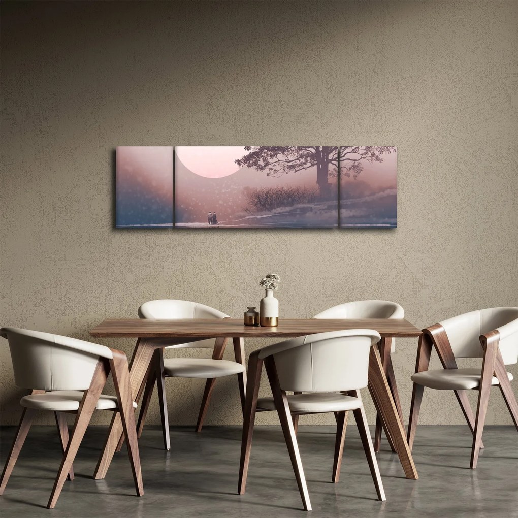 Obraz - Zakochana para (170x50 cm)