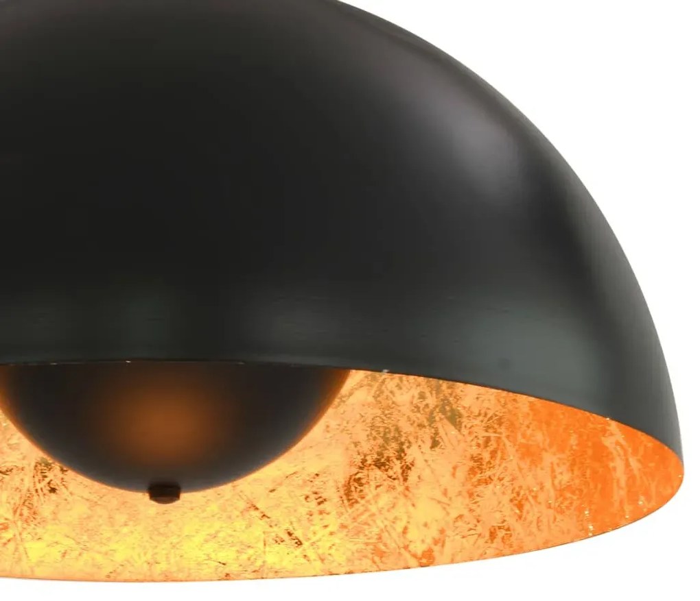 Czarno-złote półokrągłe lampy wiszące 2 sztuki - EX104 E5-P38