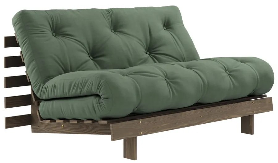 Zielona rozkładana sofa 140 cm Roots – Karup Design