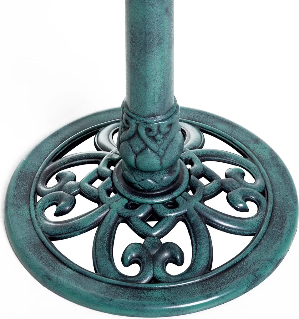 Outsunny Karmnik dla Ptaków z Podstawką Zielony Fontanna dla Ptaków Wysokość 69.5cm do Ogrodu Balkonu | Aosom PL