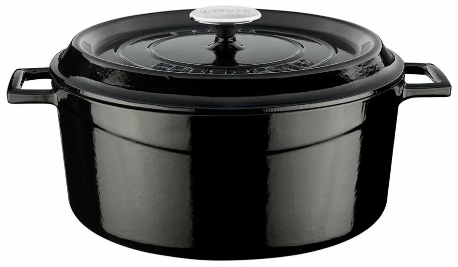 LAVA Metal garnek żeliwny, średnica 28 cm, czarny, 6,7 l