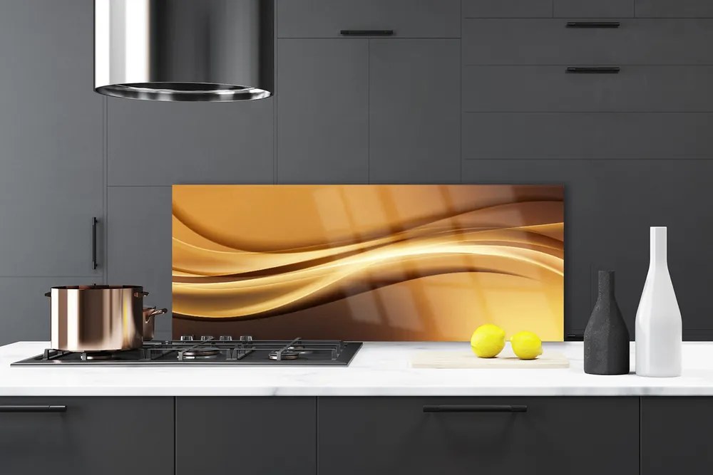 Panel Szklany do Kuchni Dynamiczne Fale Koloru