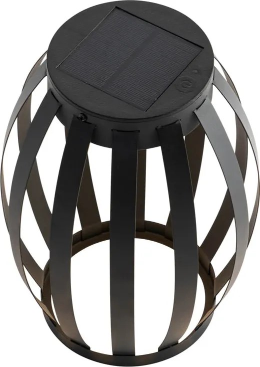 Lampa stołowa zewnętrzna czarna z 3-stopniowym ściemniaczem, zasilana energią słoneczną i akumulatorowa - Sheldon