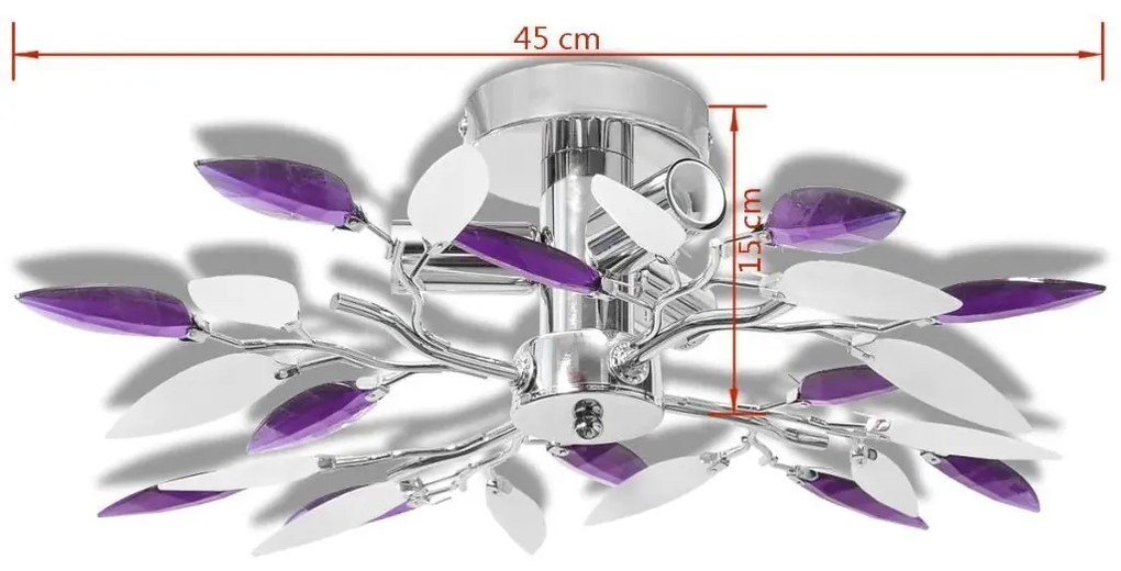 Fioletowa lampa sufitowa - E974 Bomer