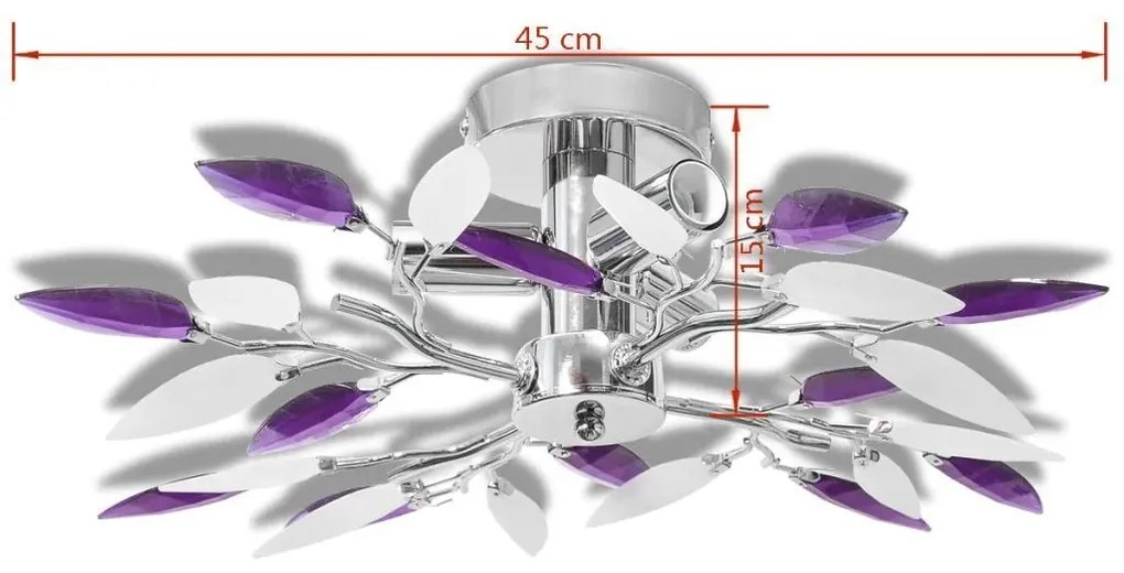 Fioletowa lampa sufitowa - E974 S7-D36