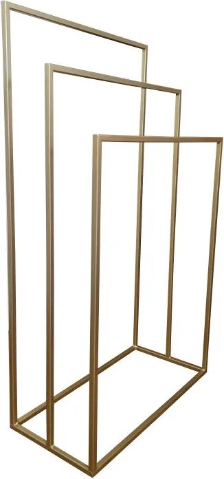 Stojak wieszak łazienkowy na ręczniki LOFT metalowy : Kolor Stelaża - Złoty, Rozmiar - 3-ramienna 1,2cm