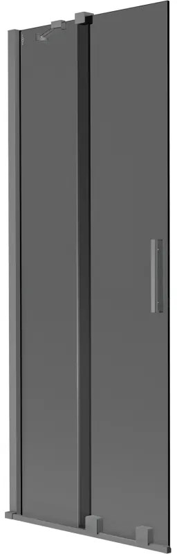 Mexen Velar parawan nawannowy 2-skrzydłowy rozsuwany 70 x 150 cm, grafit, gun metal - 896-070-000-41-95