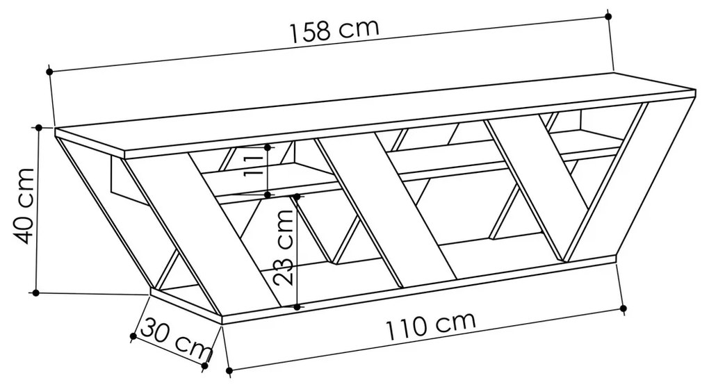 Stolik pod telewizor Ralla Anthracite