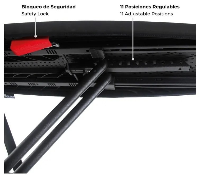 Deska do prasowania 130x37 cm K-Surf Black Tube – Rolser