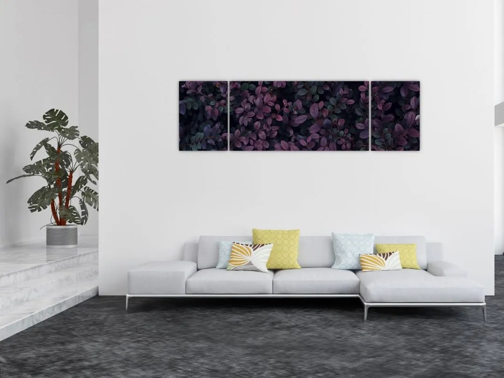Obraz ciemnoczerwonych liści (170x50 cm)