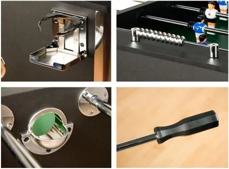 GamesPlanet® Profi Piłkarzyki Leeds -140 x 73 x 87 cm czarne