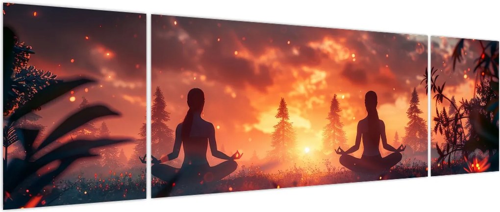 Obraz - Joga w przyrodzie (170x50 cm)