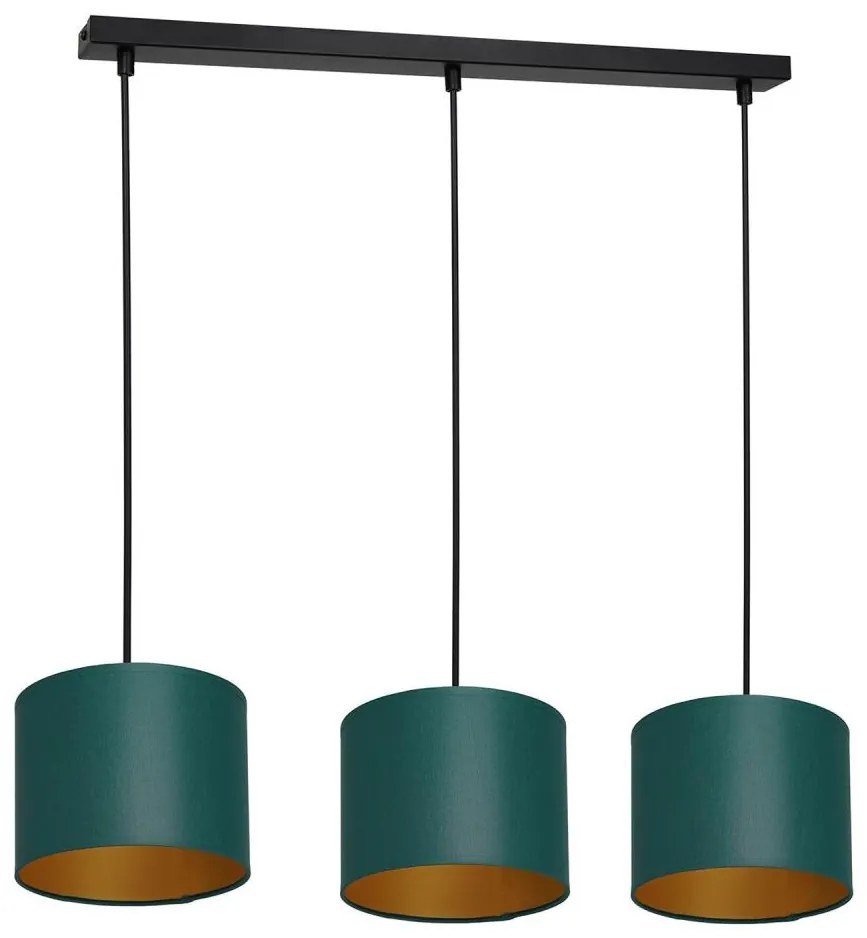 Lampa wisząca ARDEN 3xE27/60W/230V zielono-złota