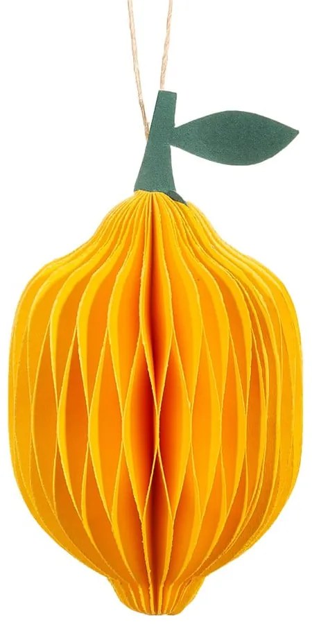 Papierowa ozdoba świąteczna wykonana ręcznie ø 6 cm Lemon Honeycomb – Sass &amp; Belle