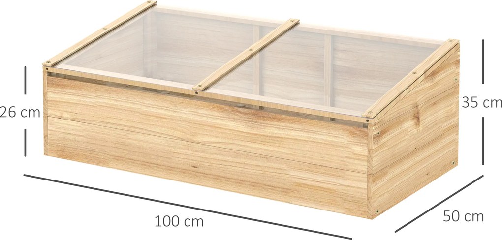 Drewniana szklarnia Outsunny