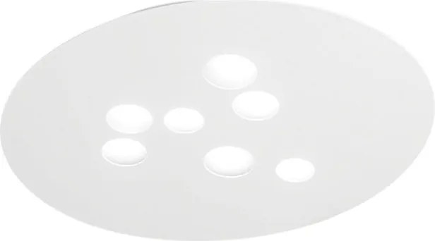 Lampa sufitowa Luna z białego metalu 72,5x60cm, 7 żarówek GX53 max 7x8W, IP20, nowoczesny okrągły kształt, żarówki nie są dołączone