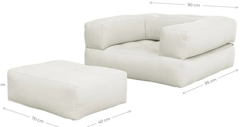 Fotel rozkładany Karup Design Cube Beige