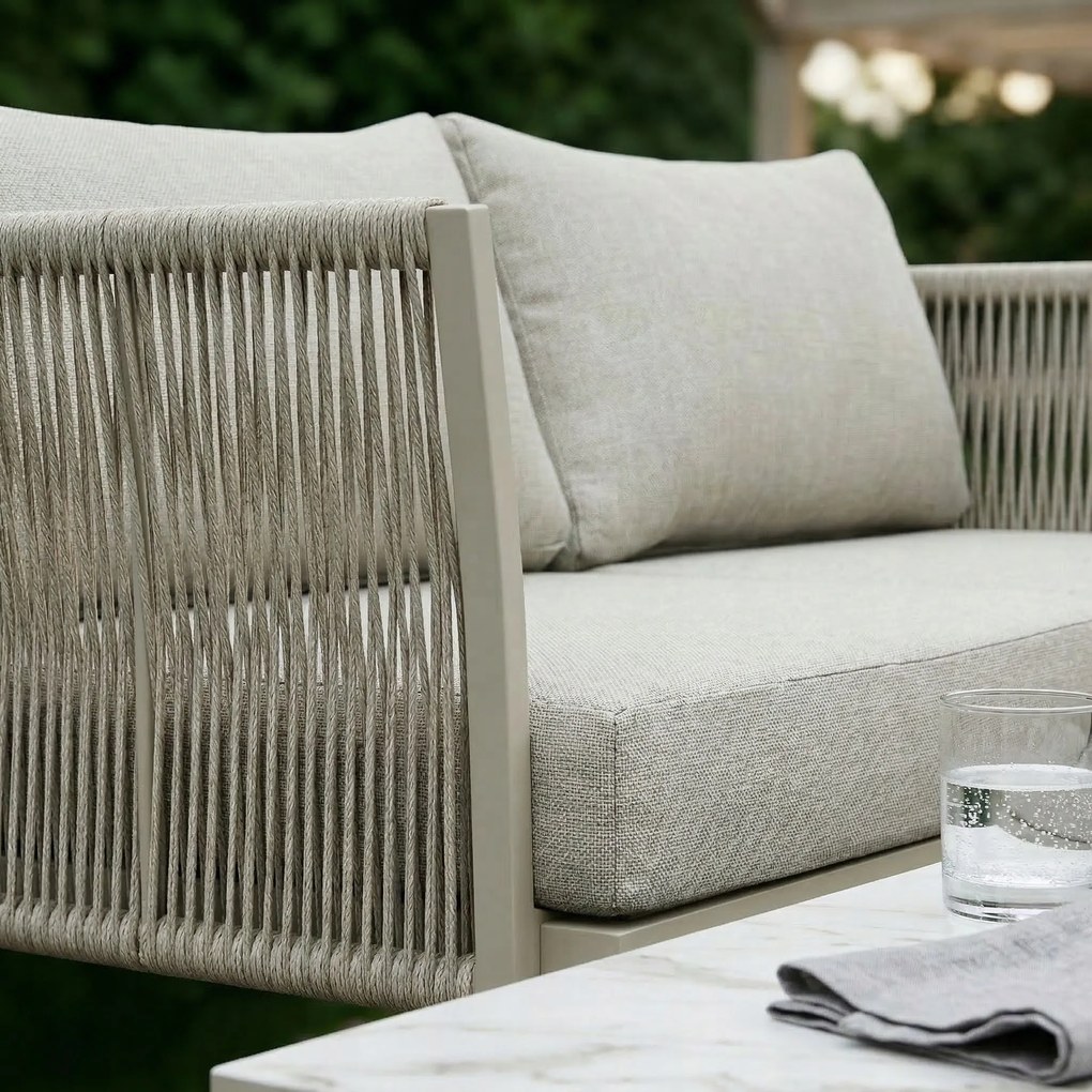 Modułowy zestaw mebli ogrodowych beżowy