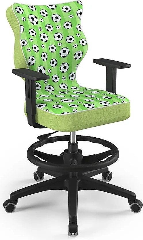 Krzesło do biurka z wzorami Duo Black rozmiar 5 (146-176,5 cm) z podnóżkiem