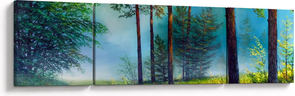 Obraz - Obraz olejny przedstawiający krajobraz (170x50 cm)