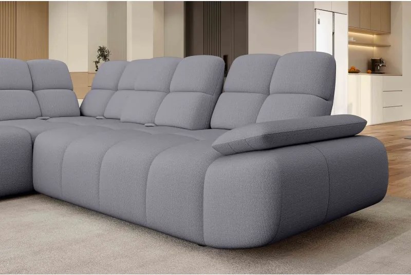 Narożnik GAMBA L Lewostronny z regulowanym oparciem i podłokietnikiem tkanina EDEN 18 WERSAL