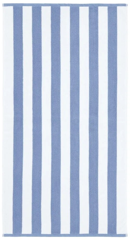 Biały/niebieski bawełniany ręcznik 50x85 cm Stripe Jacquard – Bianca