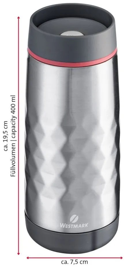 Jasnoszary kubek termiczny 400 ml Viva – Westmark