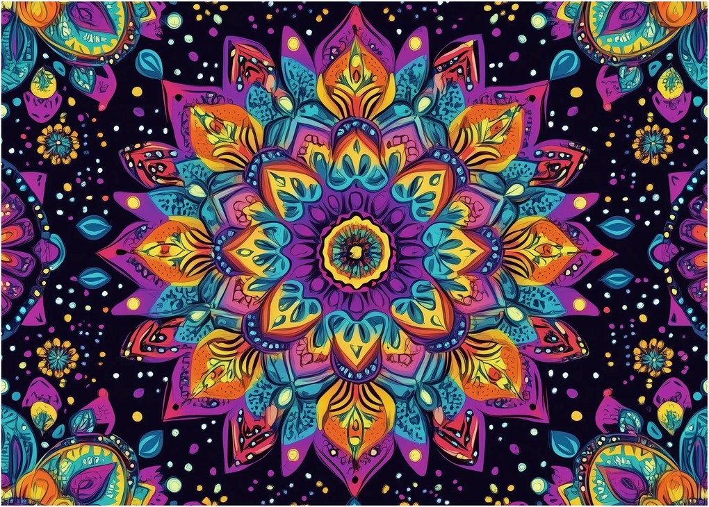Obraz - Kalejdoskopowa mandala (70x50 cm)