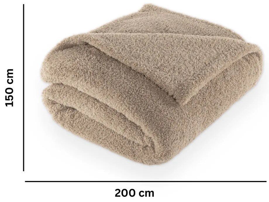 Szarobrązowy koc z mikropluszu 150x200 cm Cocoon – Tiseco Home Studio
