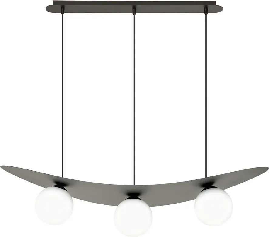 Loftowa lampa wisząca z mlecznymi kloszami - D123 T7-A87