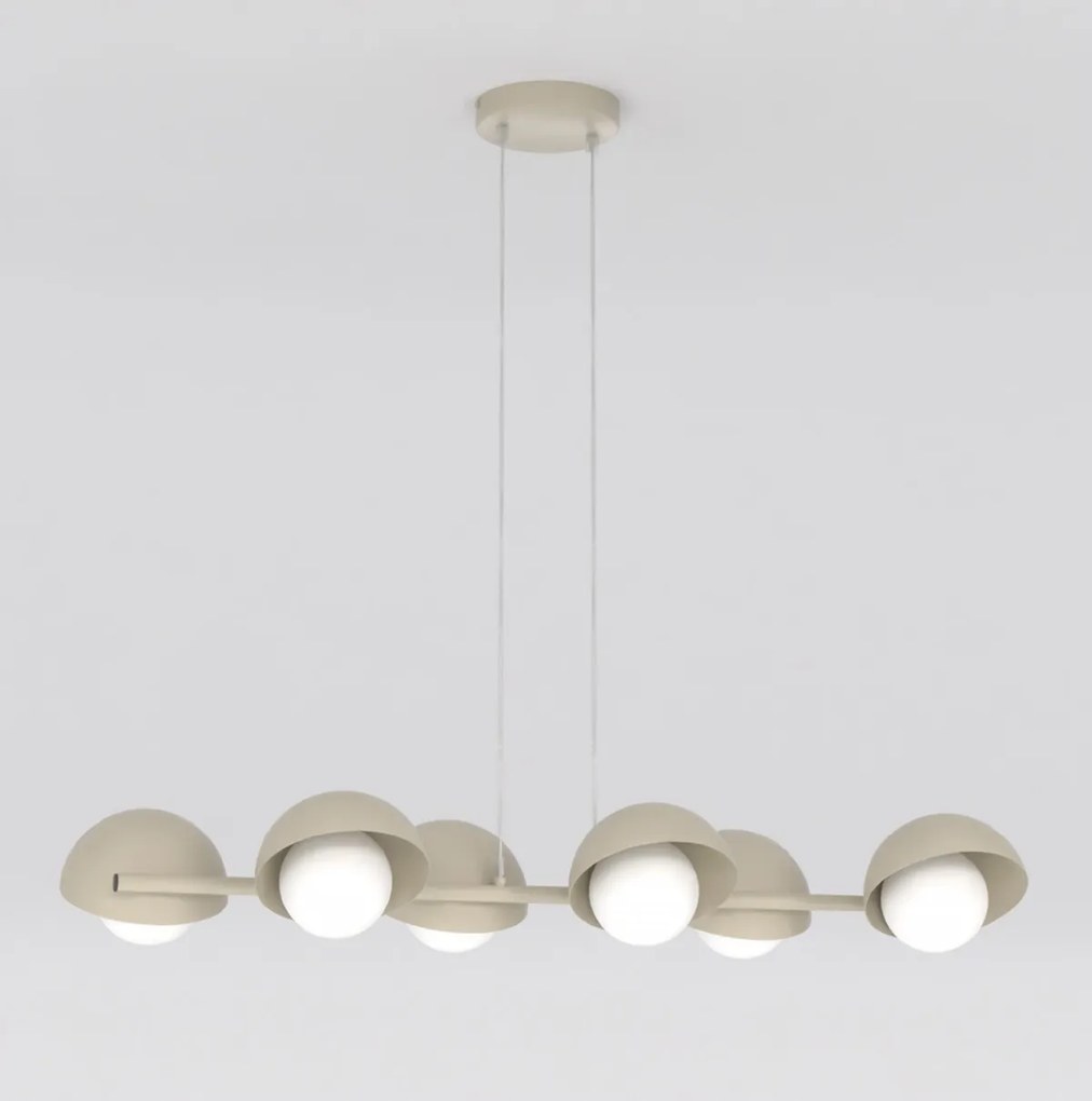 Boom 6 mokka eleganckie oświetlenie sufitowe w nowoczesnym domu