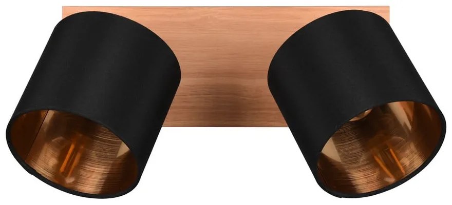 Czarno-naturalna lampa punktowa ø 12 cm Tommy – Reality