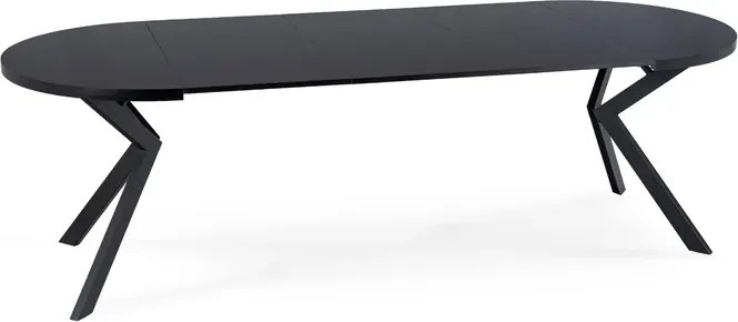 Stół Okrągły Rozkładany LUKAS 100-250 cm Czarny Loft