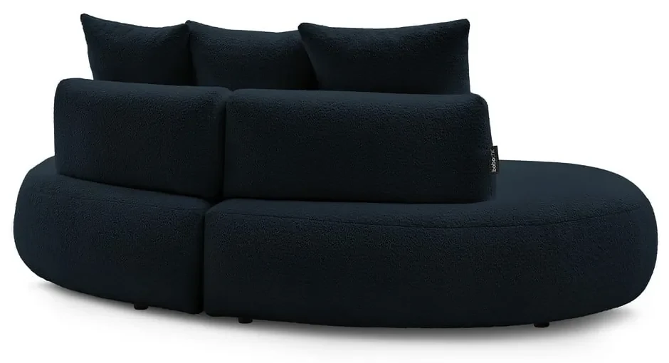 Ciemnoniebieska sofa z materiału bouclé 260 cm Saint-Germain – Bobochic Paris