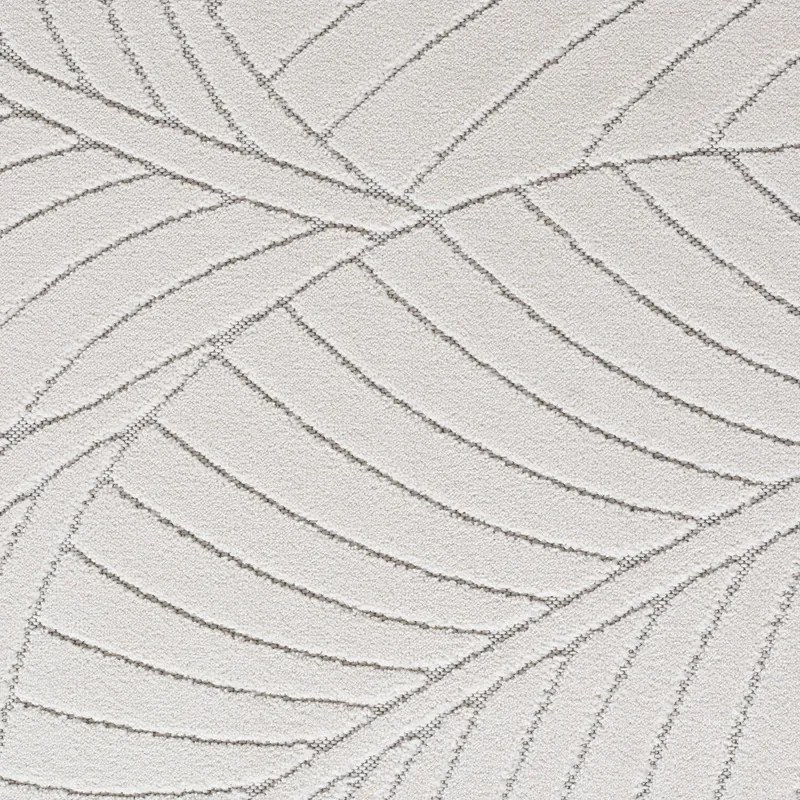 Dywan uniwersalny Nova 3D Motyw Roślinny kremowy koło 120 cm x 120 cm