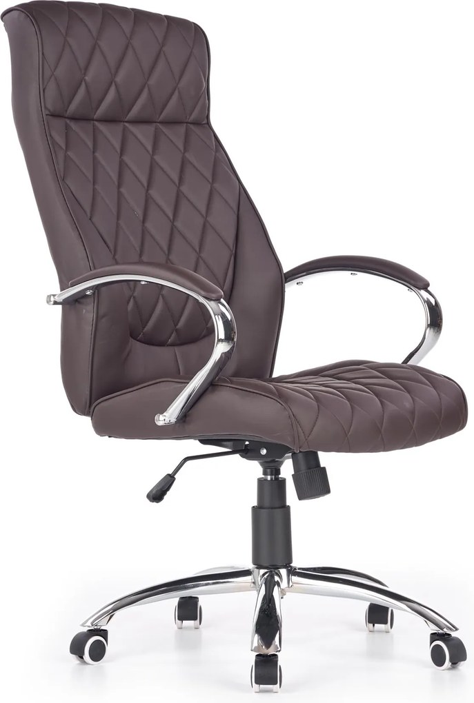 Pikowany fotel gabinetowy z ekoskóry Hilton